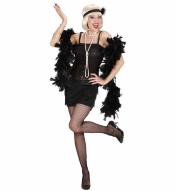 20-tals Charleston Black Flapper  i gruppen Maskerad / Maskeradteman / 20-talstema hos PARTAJSHOP AB (70331-BAL1r)