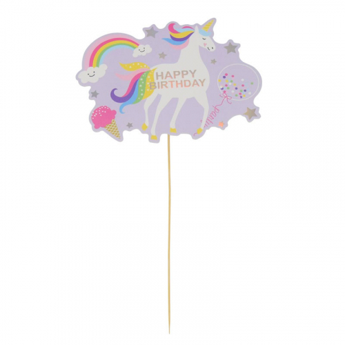 Cake Topper Unicorn i gruppen Festartiklar / Barnkalas / Enhrningskalas hos PARTAJSHOP AB (70602)