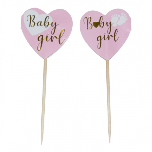 Cake Picks Baby Girl i gruppen Hgtider / Baby shower / It's a GIRL hos PARTAJSHOP AB (70605)