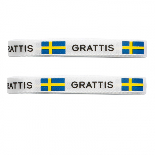 Sidenband Grattis i gruppen Festartiklar / Presentinslagning / Presentsnren hos PARTAJSHOP AB (70637)