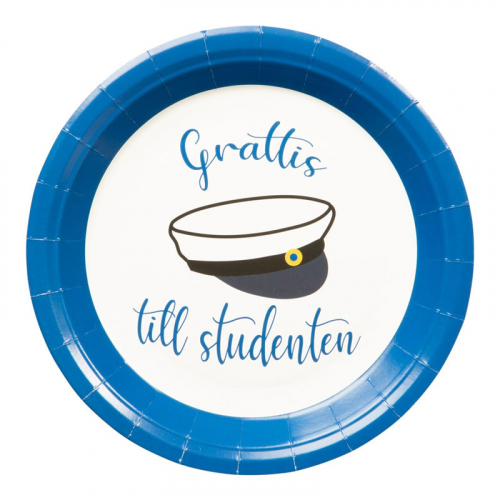 Student tallrikar 8-pack i gruppen Hgtider / Studenten / Studentfesten hos PARTAJSHOP AB (70683)