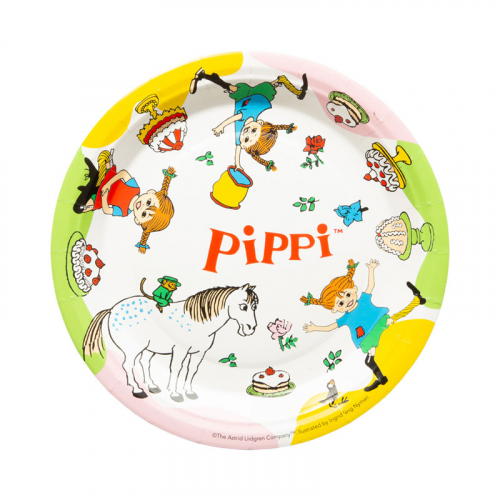 Pippi Tallrikar 8-pack i gruppen Festartiklar / Barnkalas / Pippi lngstrump hos PARTAJSHOP AB (71778)