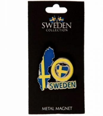 Kylskpsmagnet Sverige i gruppen Roliga prylar / Presenter / Sverigesouvenirer hos PARTAJSHOP AB (77857)