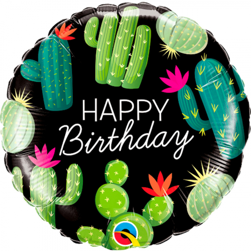 Folieballong Kaktus Happy Birthday i gruppen Festartiklar / Ballonger / Motivballonger hos PARTAJSHOP AB (78662Q)