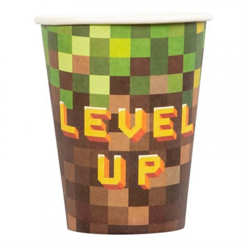 Level Up Pappersmuggar i gruppen Festartiklar / Dukning / Glas och engngsmuggar hos PARTAJSHOP AB (78989)