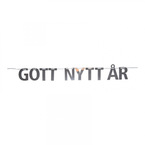 Girlang Gott Nytt år Silver i gruppen Högtider / Nyårsafton / Nyårsdekoration hos PARTAJSHOP AB (79027)