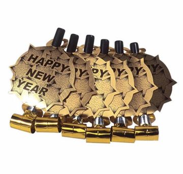 Blsormar happy new year guld i gruppen Hgtider / Nyrsafton / Nyrsaccessoarer hos PARTAJSHOP AB (7918D-C333)