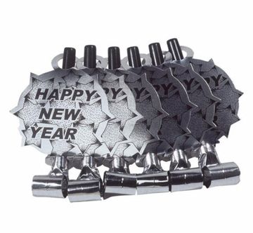 Blsormar happy new year silver  i gruppen Hgtider / Nyrsafton / Nyrsaccessoarer hos PARTAJSHOP AB (7926Z-E241)