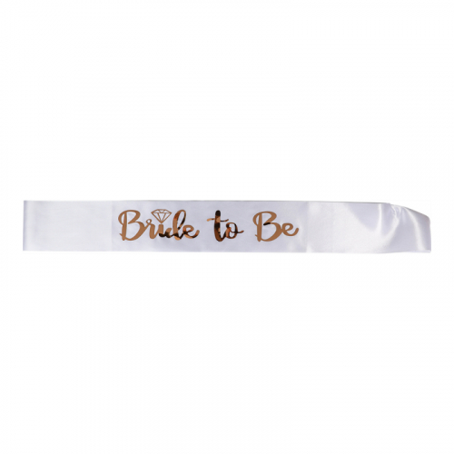 Ordensband Bride to Be Vit/ Rosé i gruppen Högtider / Möhippa / Ordensband hos PARTAJSHOP AB (79565)