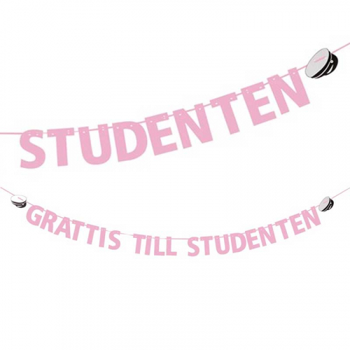 Girlang Student Rosa i gruppen Hgtider / Studenten / Studentdekorationer hos PARTAJSHOP AB (79579)