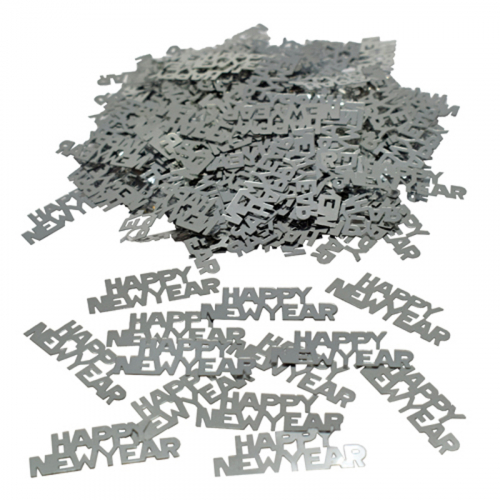 Konfetti Happy New Year Silver i gruppen Hgtider / Nyrsafton / Nyrsdukning hos PARTAJSHOP AB (79600)