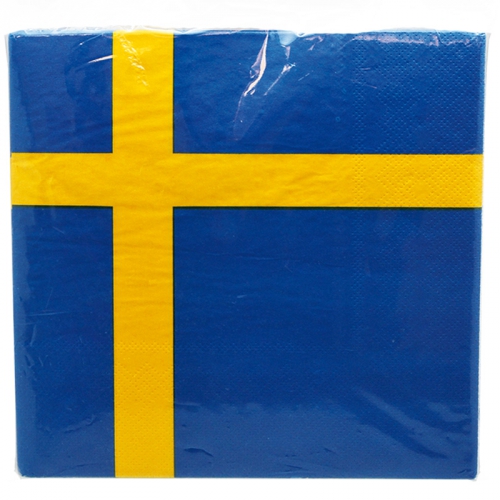 Servetter svenska flaggan i gruppen Festartiklar / Festteman / Lnder  / Sverige hos PARTAJSHOP AB (79837)