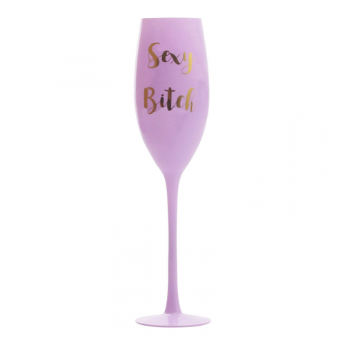 Champagneglas Rosa Sexy Bitch  i gruppen Hgtider / Jul / Julklappar / Till syster hos PARTAJSHOP AB (80342)