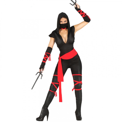 Ninja tjej Maskeraddrkt i gruppen Maskerad / Maskeradklder / Superhjltedrkter hos PARTAJSHOP AB (80793a)