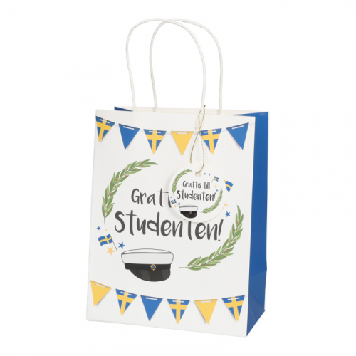 Presentpåse Grattis till Studenten i gruppen Högtider / Studenten / Studentpresenter hos PARTAJSHOP AB (81343)