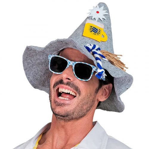 Tyrolerhatt Grå i gruppen Högtider / Oktoberfest / Oktoberfesthattar / Tyrolerhattar  hos PARTAJSHOP AB (8523B-A624)