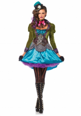 Mad hatter deluxe maskeraddrkt i gruppen Hgtider / Halloween / Halloweendrkter / Filmkaraktrer hos PARTAJSHOP AB (85505)