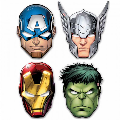 Ansiktsmasker Mighty Avengers 6-pack i gruppen Festartiklar / Barnkalas / Avengers hos PARTAJSHOP AB (87976)