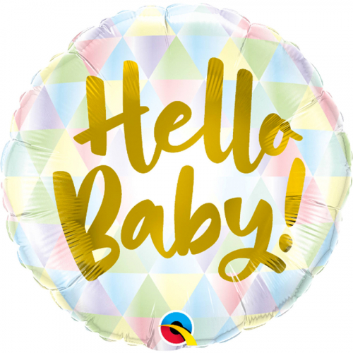 Folieballong Hello Baby Pastell i gruppen Hgtider / Dop / Dop Ballonger hos PARTAJSHOP AB (88007Q)