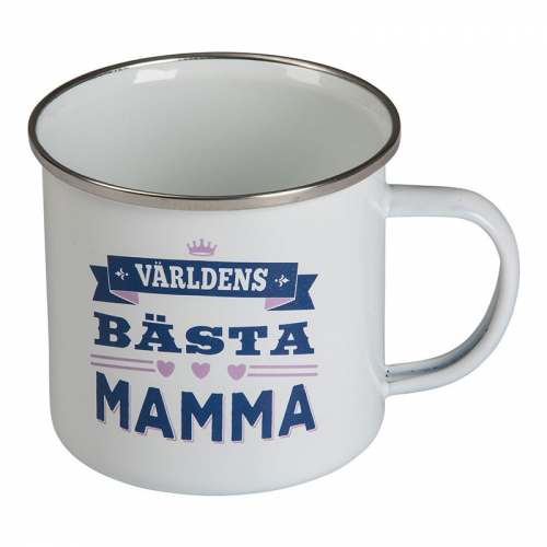 Retro emaljerad pltmugg Mamma i gruppen Hgtider / Jul / Julklappar / Till mamma hos PARTAJSHOP AB (89010)