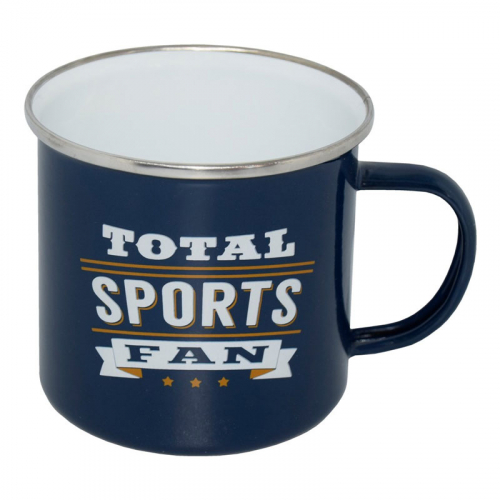 Retro emaljerad pltmugg Sportsfan i gruppen Roliga prylar / Glas och muggar / Retromuggar hos PARTAJSHOP AB (89021)