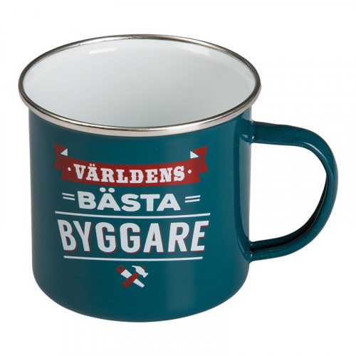 Retro emaljerad pltmugg byggare i gruppen Roliga prylar / Glas och muggar / Retromuggar hos PARTAJSHOP AB (89024)