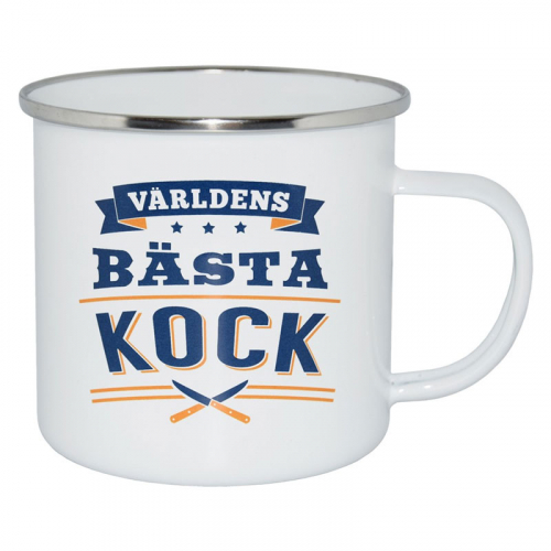 Retro Mugg emaljerad pltmugg Kock i gruppen Roliga prylar / Glas och muggar / Retromuggar hos PARTAJSHOP AB (89028)