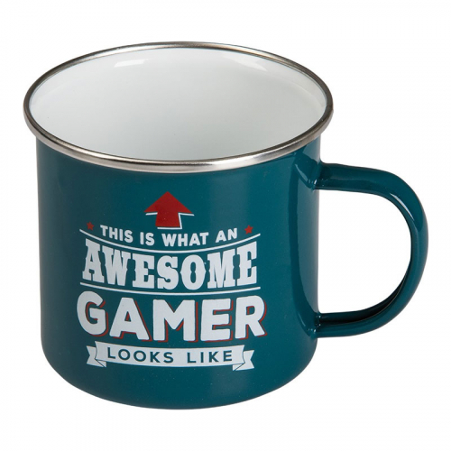 Retro Mugg emaljerad pltmugg Gamer i gruppen Roliga prylar / Glas och muggar / Retromuggar hos PARTAJSHOP AB (89029)