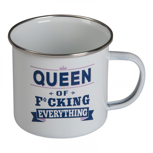 Retro Queen of Fucking everything i gruppen Roliga prylar / Glas och muggar / Retromuggar hos PARTAJSHOP AB (89036)