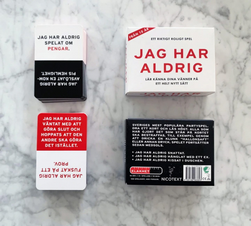 Frgespelet Jag Har Aldrig i gruppen Hgtider / Jul / Julklappar / Till syster hos PARTAJSHOP AB (893)