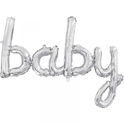 Ballong Baby Silver i gruppen Hgtider / Baby shower hos PARTAJSHOP AB (8967)