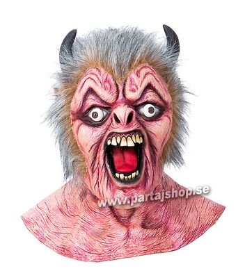 Mask vilddjuret med horn i gruppen Hgtider / Halloween / Halloweenmasker hos PARTAJSHOP AB (90037-C172)