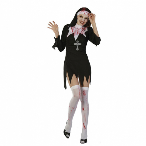 Blodig nunna maskeraddrkt  i gruppen Hgtider / Halloween / Halloweendrkter / Damdrkter hos PARTAJSHOP AB (90047-F152)