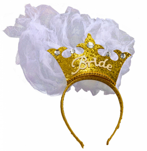 Bride to be tiara med slja i gruppen Hgtider / Mhippa / Accessoarer Mhippa hos PARTAJSHOP AB (90783)