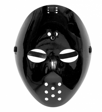 Hockeymask Svart i gruppen Maskerad / Maskeradteman / Halloweentema  hos PARTAJSHOP AB (91703)