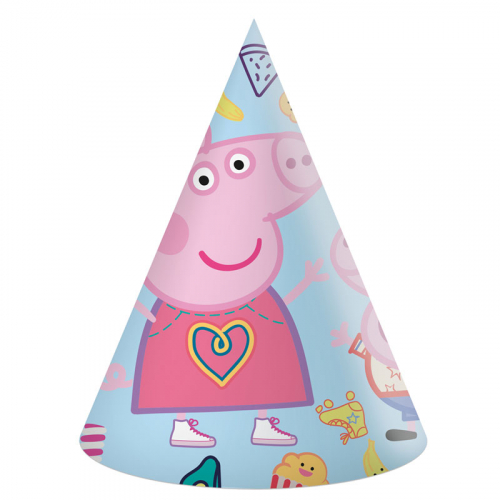 partyhattar Greta Gris 6-pack i gruppen Festartiklar / Barnkalas / Greta Gris hos PARTAJSHOP AB (91996)