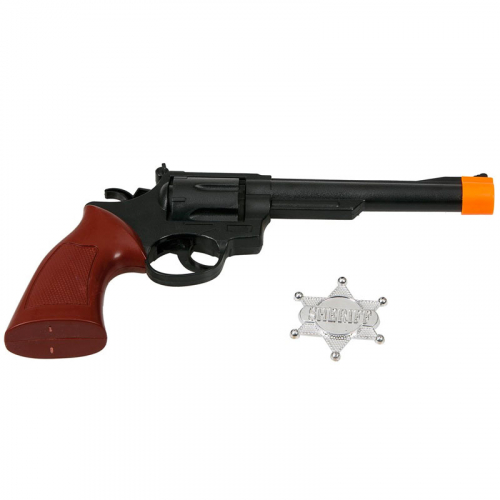 Cowboy pistol med sheriffstjrna i gruppen Maskerad / Maskeradtillbehr / Vapen, svrd & stavar hos PARTAJSHOP AB (94359-H231)