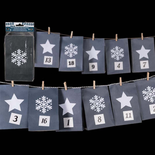 Adventskalender Papperspsar i gruppen Hgtider / Jul / Jultillbehr hos PARTAJSHOP AB (948128)