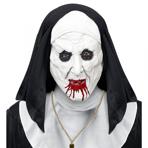 Blodig Nunna Mask i gruppen Hgtider / Halloween / Halloweenmasker hos PARTAJSHOP AB (95198)