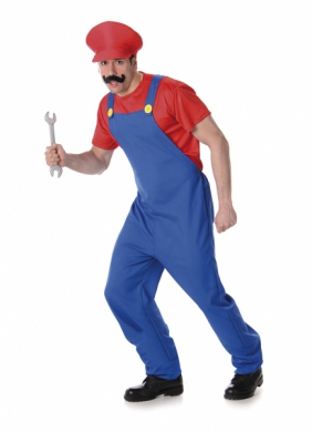 Super Mario Vuxen  i gruppen Hgtider / Halloween / Halloweendrkter / Filmkaraktrer hos PARTAJSHOP AB (95613)