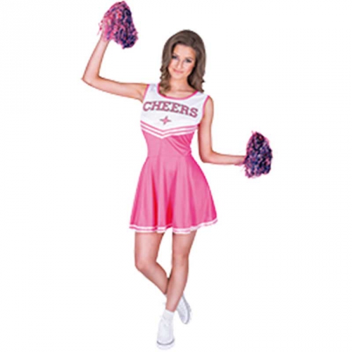 Cheerleader Rosa Maskeraddrkt i gruppen Hgtider / Halloween / Halloweendrkter / Damdrkter hos PARTAJSHOP AB (95643)