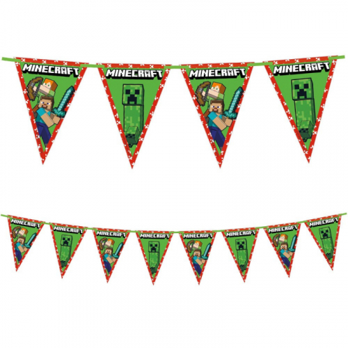 Flaggirlang Minecraft i gruppen Festartiklar / Barnkalas / Minecraft hos PARTAJSHOP AB (95661a)