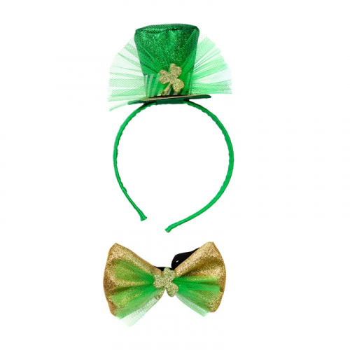 Diadem och fluga St. Patricks day i gruppen Maskerad / Maskeradtillbehr / Kronor, diadem & tiaror hos PARTAJSHOP AB (95940)