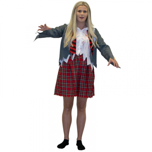 High School Zombie girl teen/xs i gruppen Hgtider / Halloween / Halloweendrkter / Barndrkter hos PARTAJSHOP AB (96078-7)