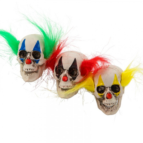 Ddskalle Clown 3-pack i gruppen Hgtider / Halloween / Halloweendukning hos PARTAJSHOP AB (96176)