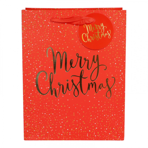 Presentpåse Christmas Röd i gruppen Festartiklar / Presentinslagning / Presentpåsar hos PARTAJSHOP AB (96259)