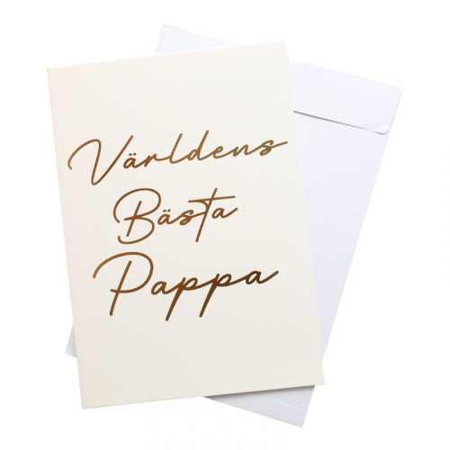 Kort vrldens bsta pappa i gruppen Festartiklar / Presentinslagning / Grattiskort hos PARTAJSHOP AB (96281)