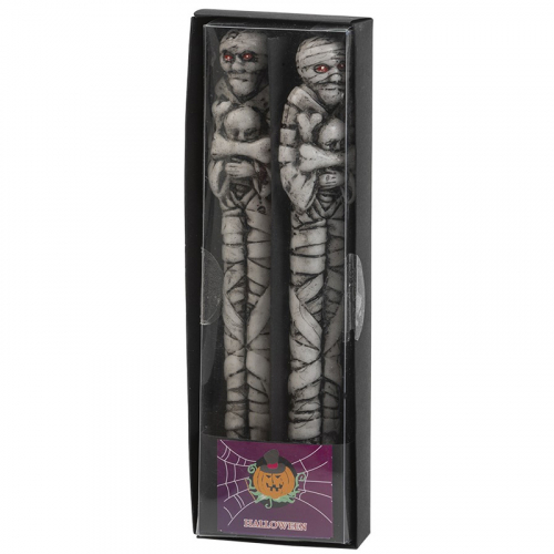 Stearinljus Mumie 2-pack i gruppen Hgtider / Halloween / Halloweendukning hos PARTAJSHOP AB (96455)