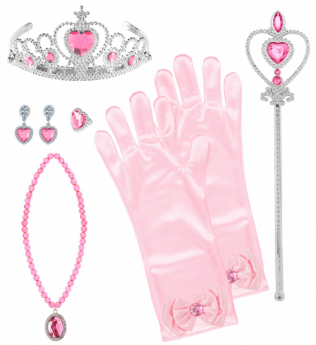 Prinsessa maskerad-kit i gruppen Maskerad / Maskeradtillbehör / Kronor, diadem & tiaror hos PARTAJSHOP AB (96565)