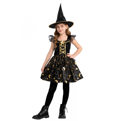 Kostym magisk häxa barn i gruppen Högtider / Halloween / Halloweendräkter / Barndräkter hos PARTAJSHOP AB (96579r)